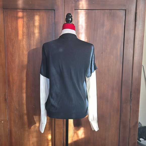 Cashmere Blend Layered Sweater Blouse S - Picture 3 of 7